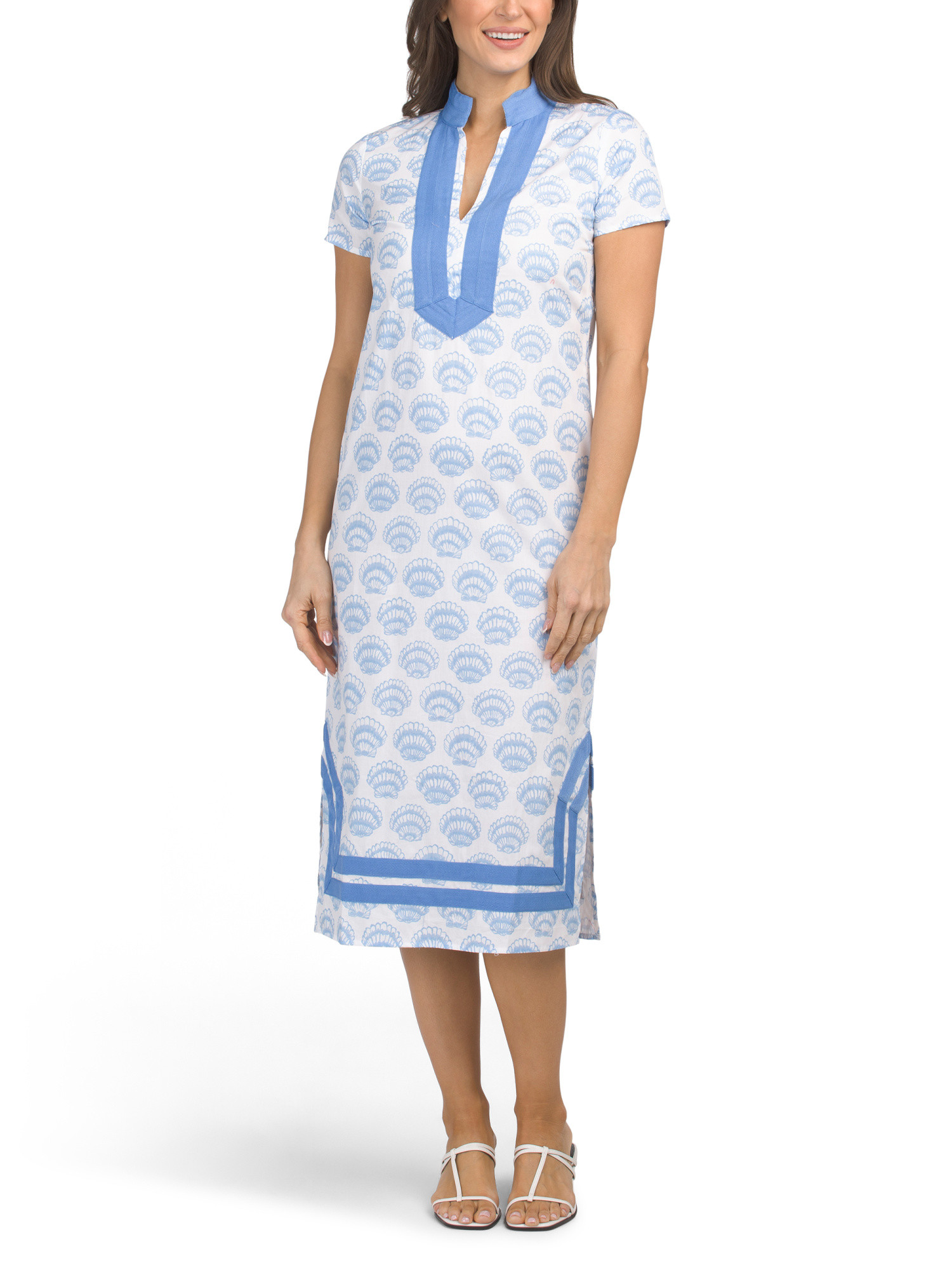 Short Sleeve Classic Maxi Dress With Shell Print | Casual Dresses  | Marshalls | Marshalls