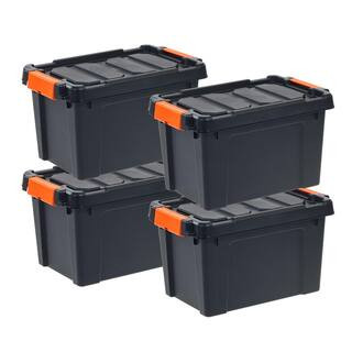 IRIS5 gal. Heavy-Duty Stackable Storage Tote (Set of 4)(289)Questions & Answers (28) | The Home Depot