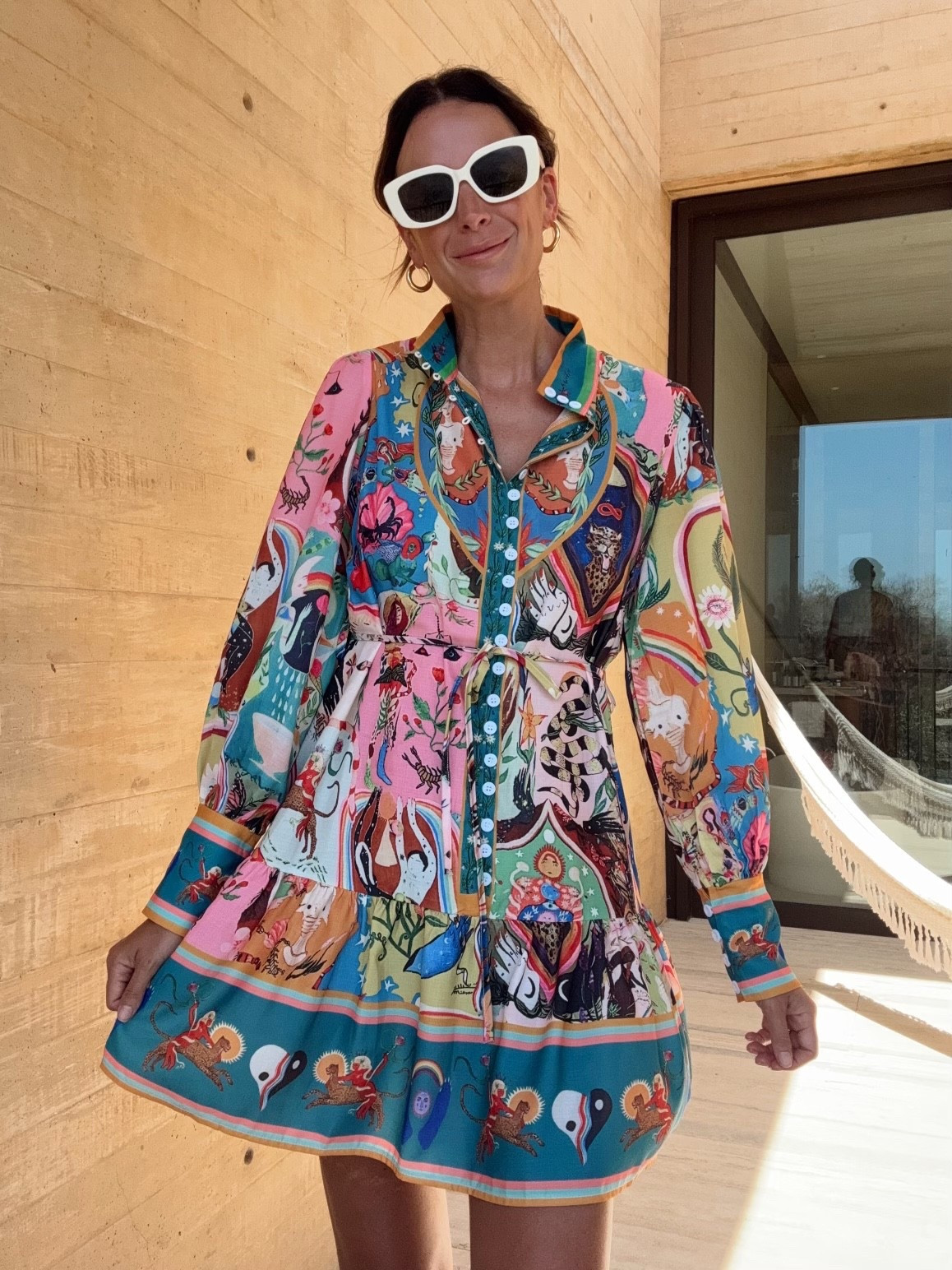 This bright longsleeve dress is perfect for the spring transition season when it is still a little cool! The print on this dress is so fun and the buttons are functional! 

#LTKTall #LTKSaleAlert #LTKootd