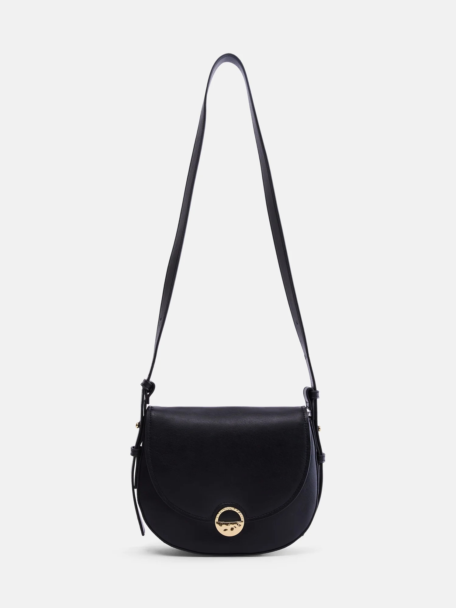 Scenario Women's Faux Suede Crossbody Handbag, Black | Walmart (US)