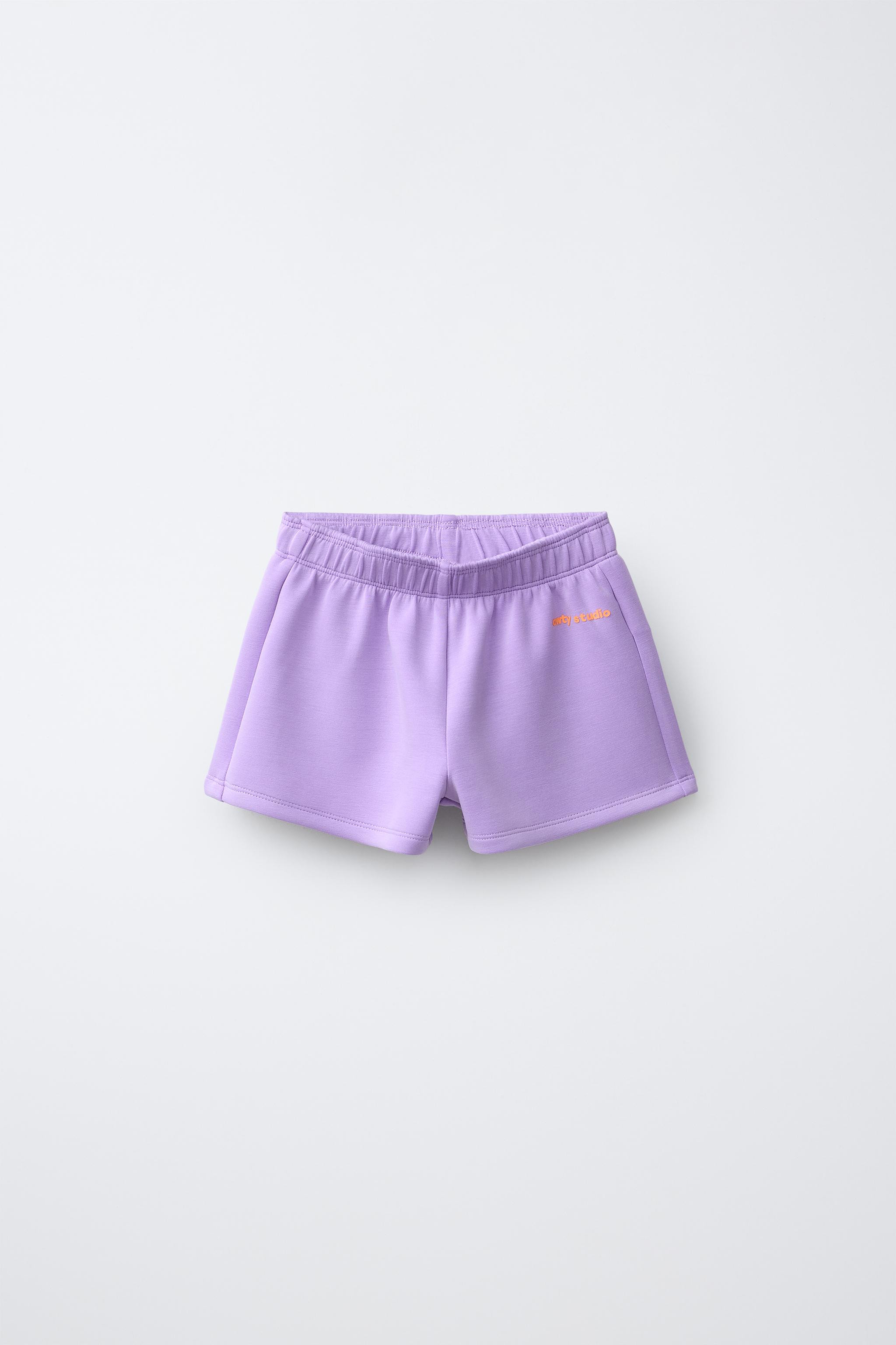 ATHLETIC EMBOSSED TEXT SHORTS | Zara US