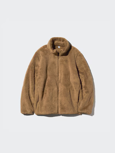 Fluffy Yarn Fleece Full-Zip JacketColour: 34 BROWNSize: Women SXXSXSSMLXLXXLFind my sizeGet help ... | UNIQLO (UK)