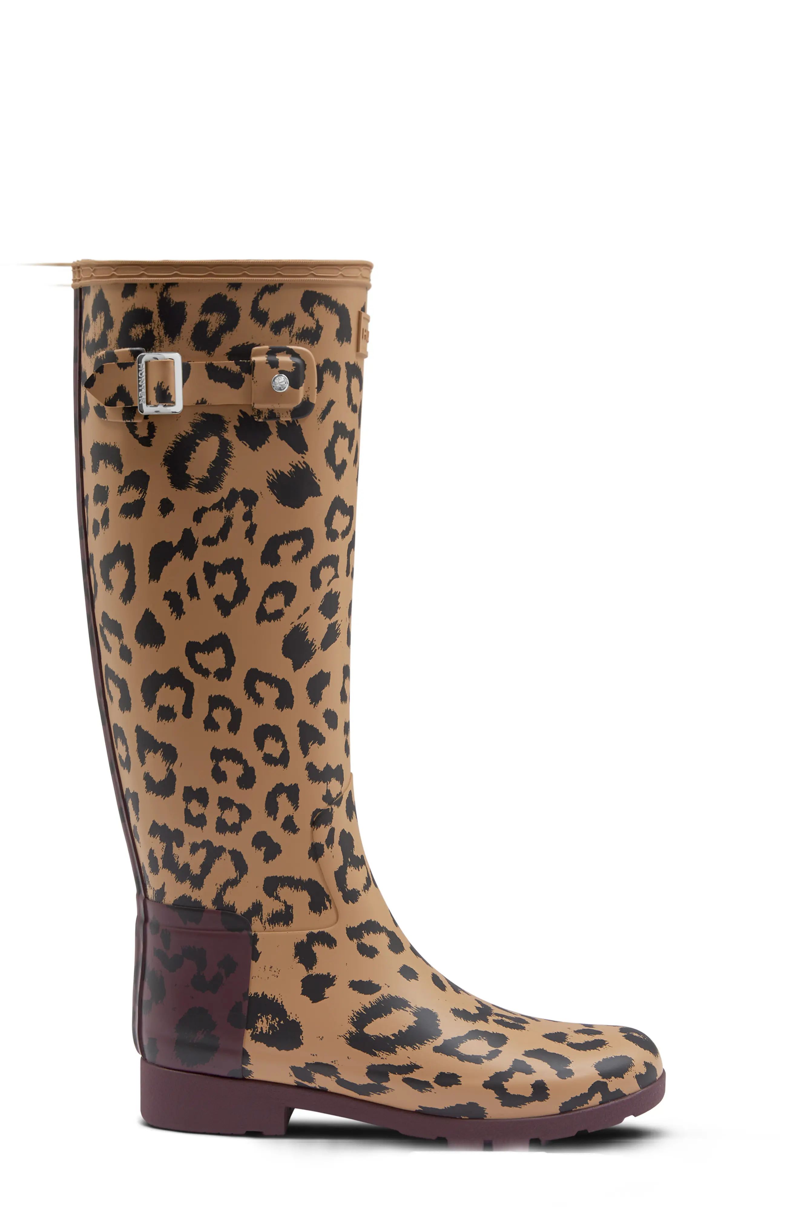 Original Leopard Print Refined Tall Rain Boot | Nordstrom