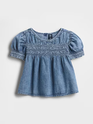 Toddler Denim Smocked Top | Gap (US)