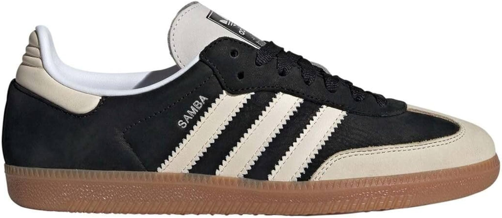 adidas Samba OG Women's Shoes, Core Black/Wonder White/Silver Metallic, Size 8.5 | Amazon (US)