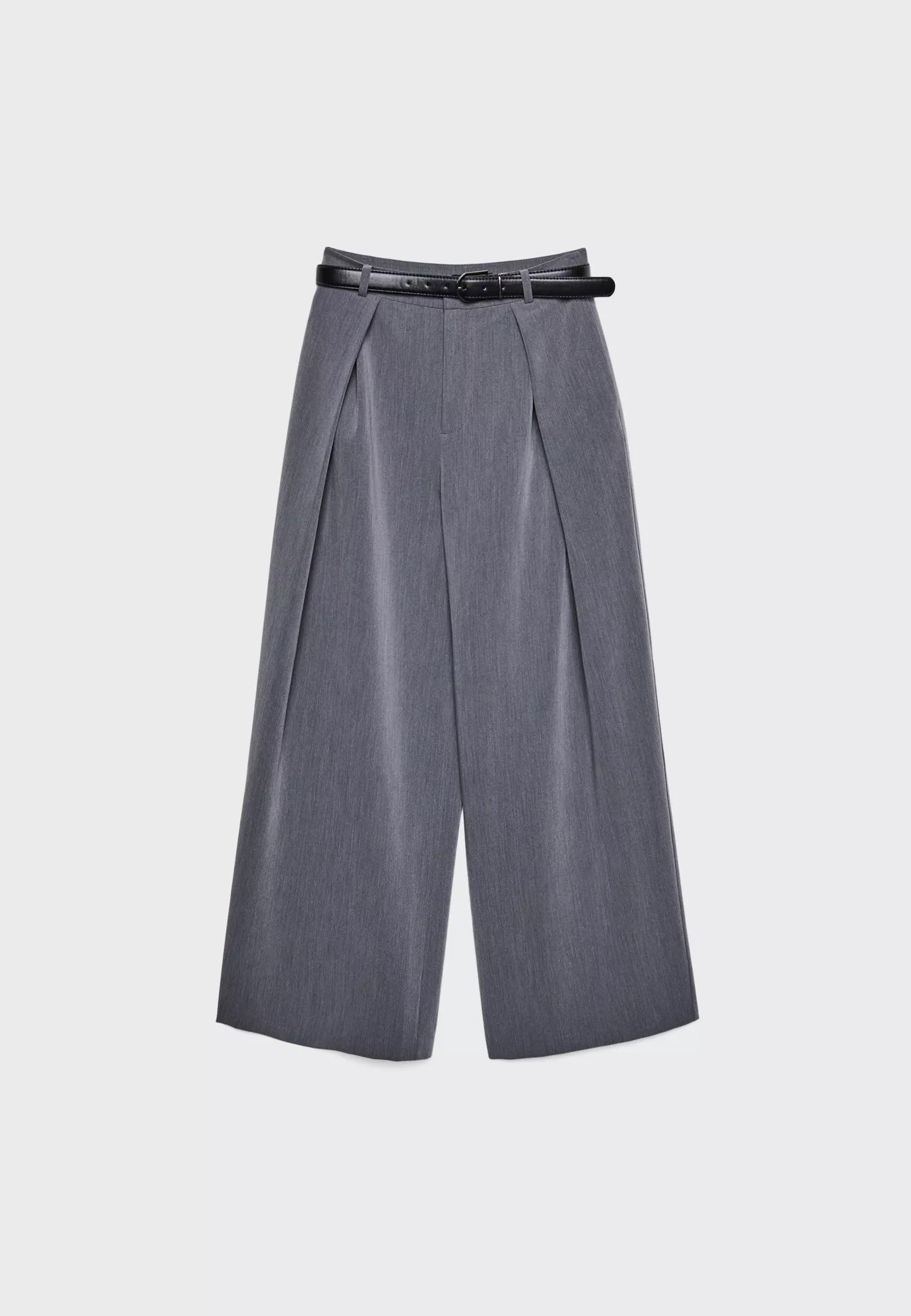 Maxi dart trousers with belt - Women's Petite & Tall | Stradivarius United Kingdom | Stradivarius (UK)