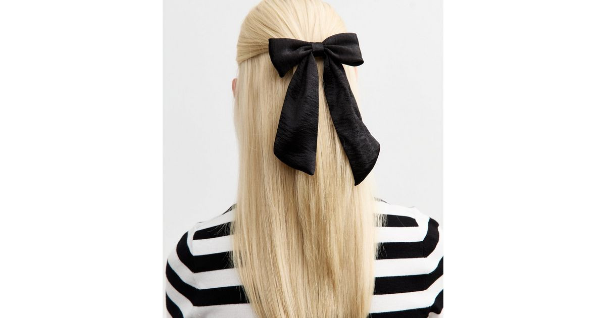 Black Satin Bow Hair Slide
						
						Add to Saved Items
						Remove from Saved Items | New Look (UK)