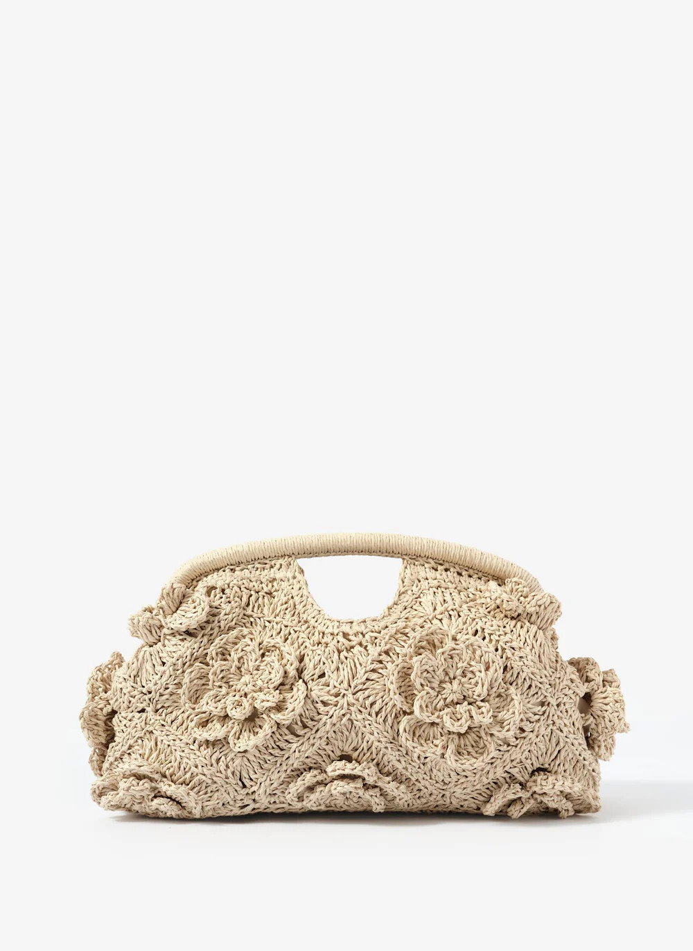 Lila Cream Crochet Clutch Bag | Mint Velvet