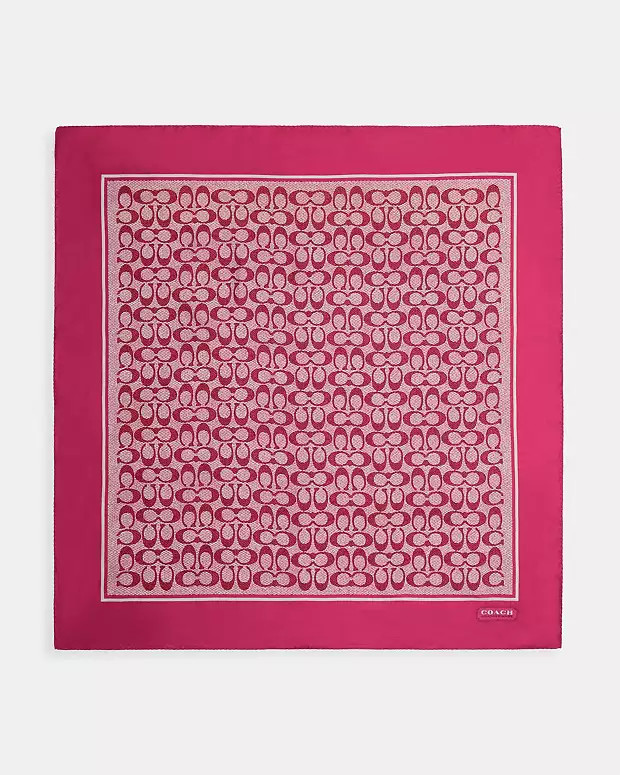 Vintage Signature Print Silk Square Scarf | Coach (US)