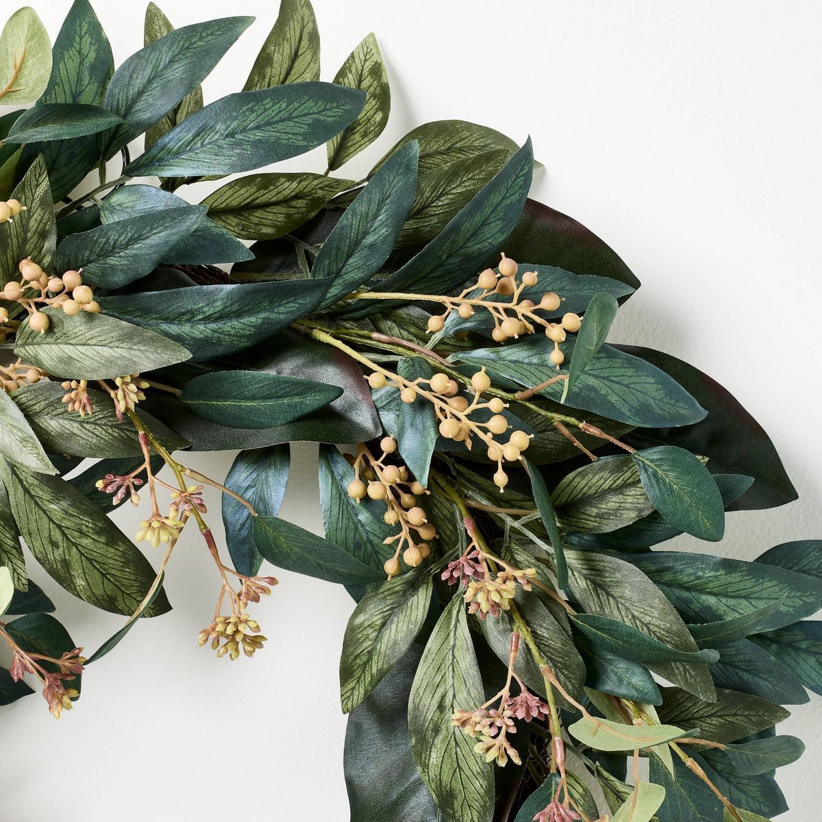 26" Mixed Eucalyptus Wreath Green - Threshold™ designed with Studio McGee | Target