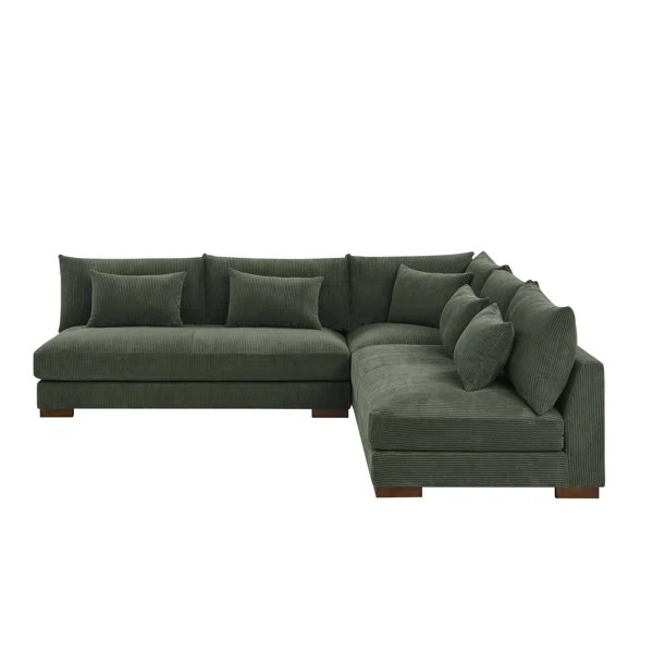 Pavia 3 - Piece Corduroy Sectional | Wayfair North America