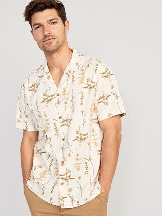 Short-Sleeve Printed Camp Shirt for Men | Old Navy (US)