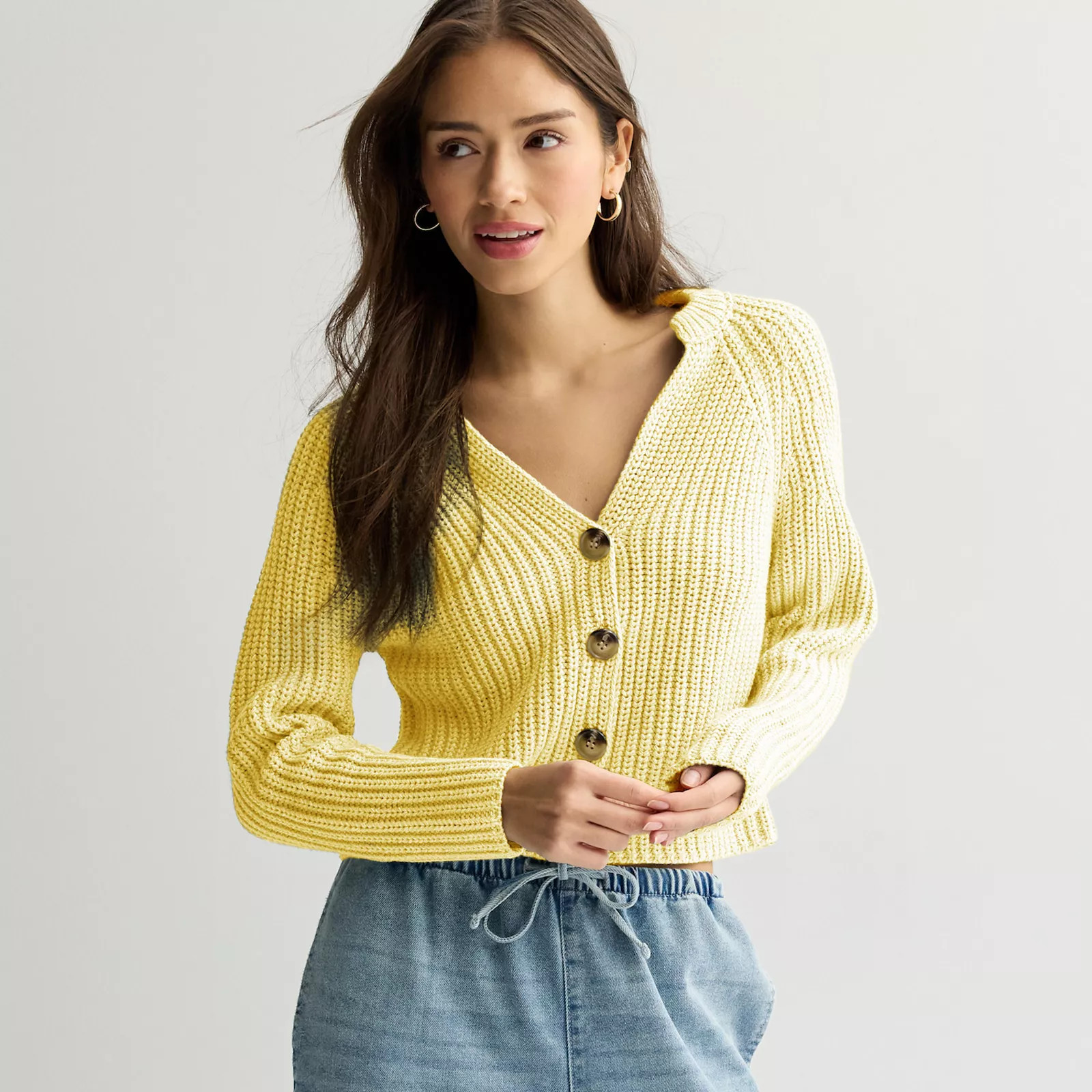 Juniors' SO® Chunky Cardigan Sweater | Kohl's