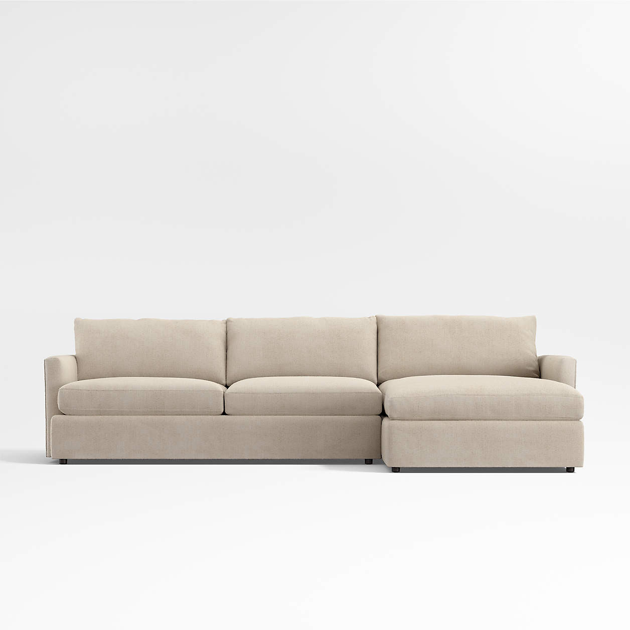 Lounge 2-Piece Sectional Sofa with Chaise Lounge + Reviews | Crate & Barrel | Crate & Barrel