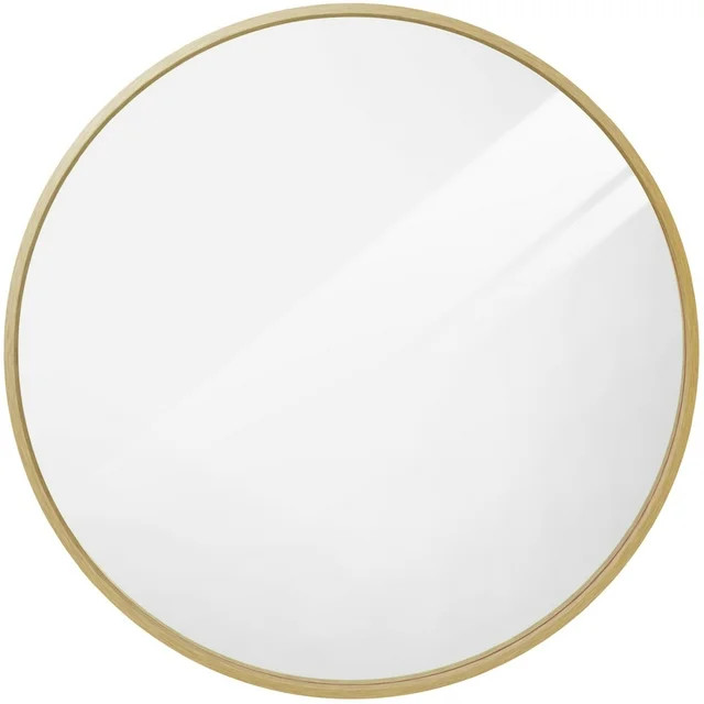 Best Choice Products 36in Framed Round Bathroom Vanity Wall Mirror w/ Anti-Blast Film - Matte Gol... | Walmart (US)