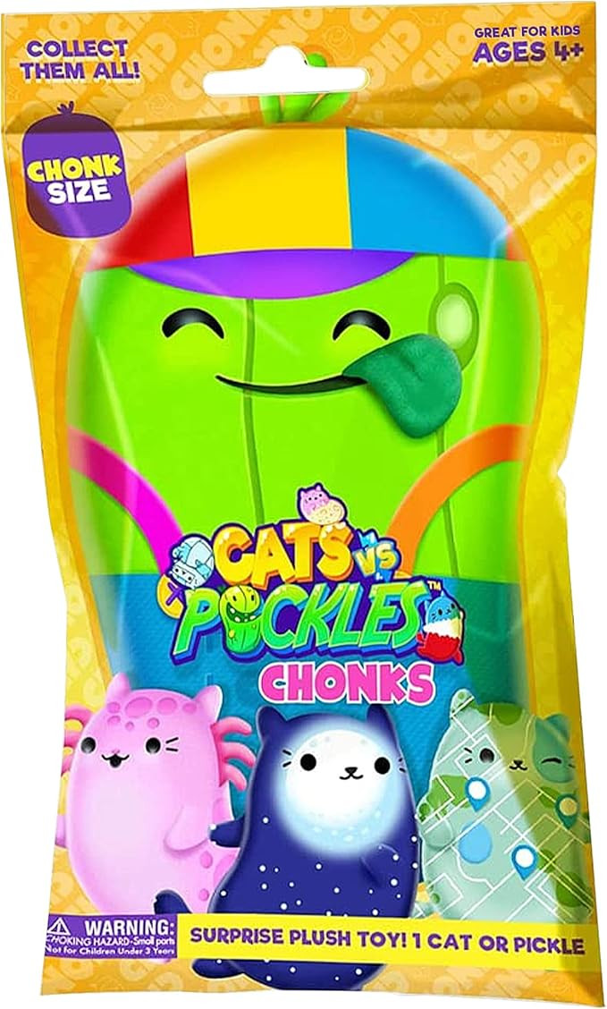 Cats vs Pickles 1pc Mystery Bags Wave 6 inch CvP Chonk Bean Filled Plushies | Amazon (US)