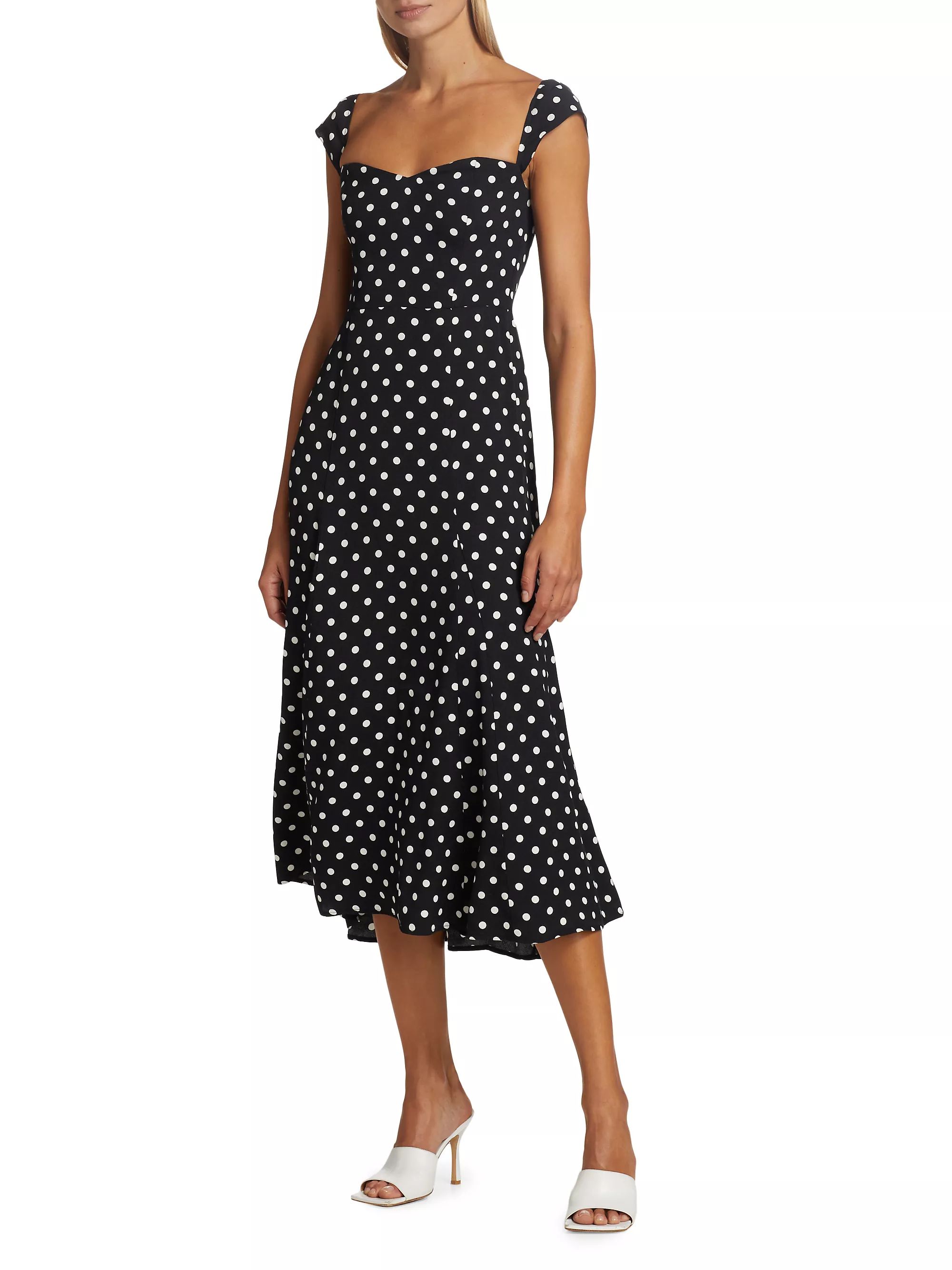 Bryson Polka Dot Midi-Dress | Saks Fifth Avenue