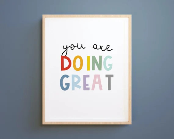 Affirmations Wall Art For Kids, YOU ARE DOING great, Kid Affirmations, Educational Posters, Kids ... | Etsy (US)