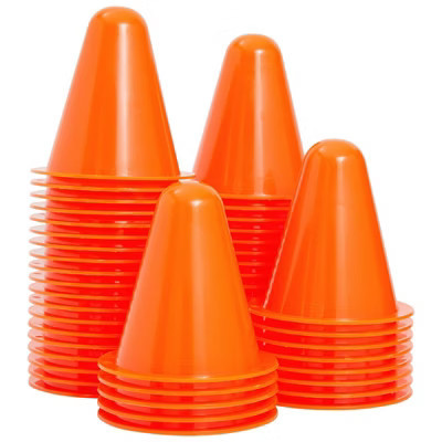Juvale 50 Pack Mini Cones for Classroom, Small Sports Markers for Soccer, Playground (Orange, 3 in) | Target