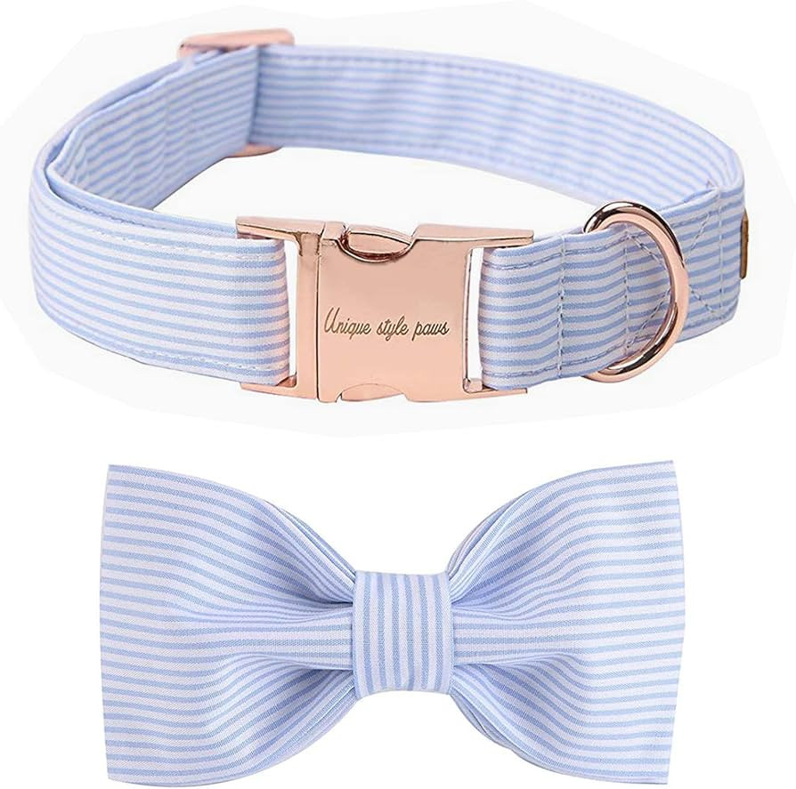 Unique Style Paws Pet Soft &Comfy Bowtie Dog Collar and Cat Collar Pet Gift for Dogs and Cats 6 S... | Amazon (US)