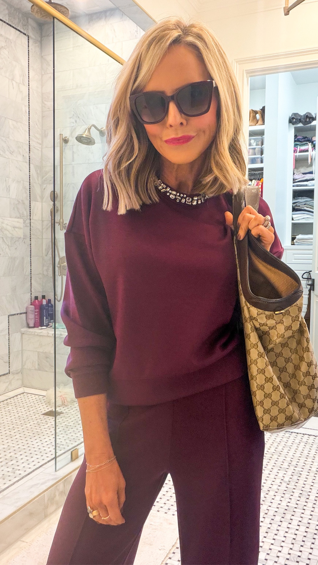 @Walmart fashion for fall = full on fabulous! wearing XS in my top and matching pants