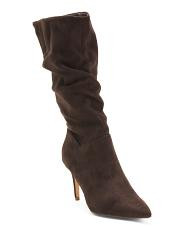 Porsha Slouch Boots For Women, Suede | TJ Maxx