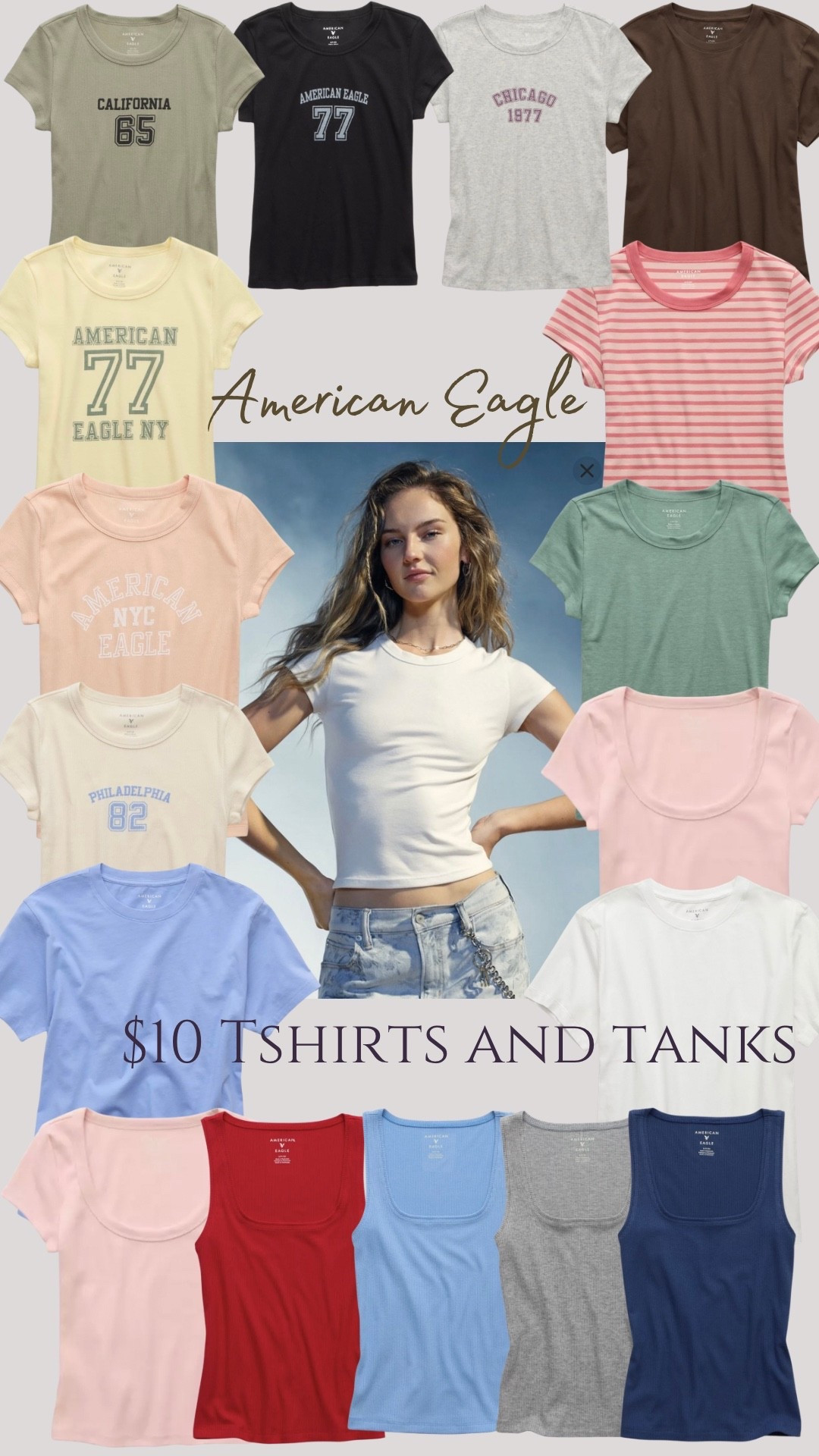 $10 Tshirts and tanks from American Eagle


#LTKSaleAlert #LTKU #LTKgrwm