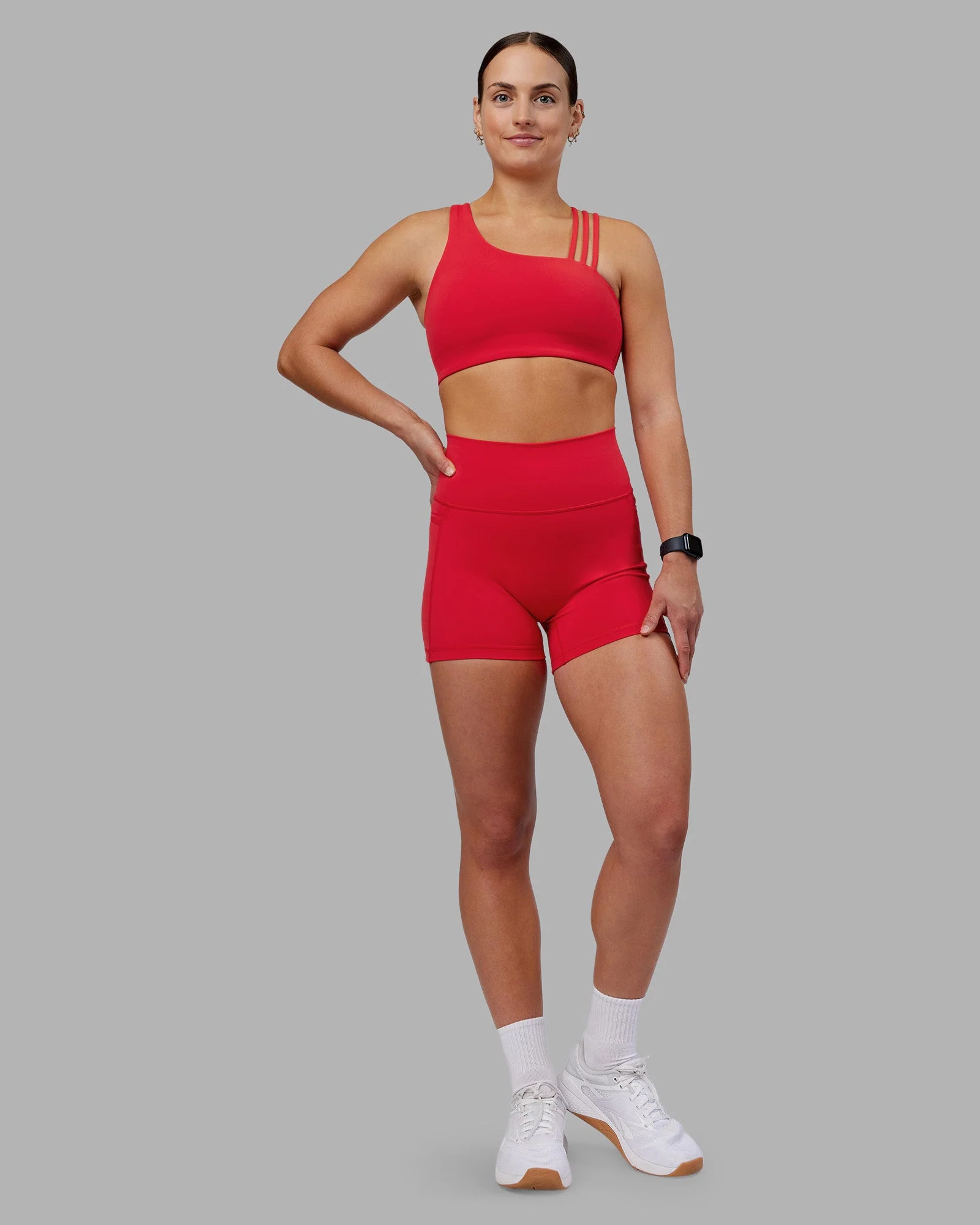 Fusion Ultra High-Rise 4" Short Pockets - Scarlet | LSKD | LSKD