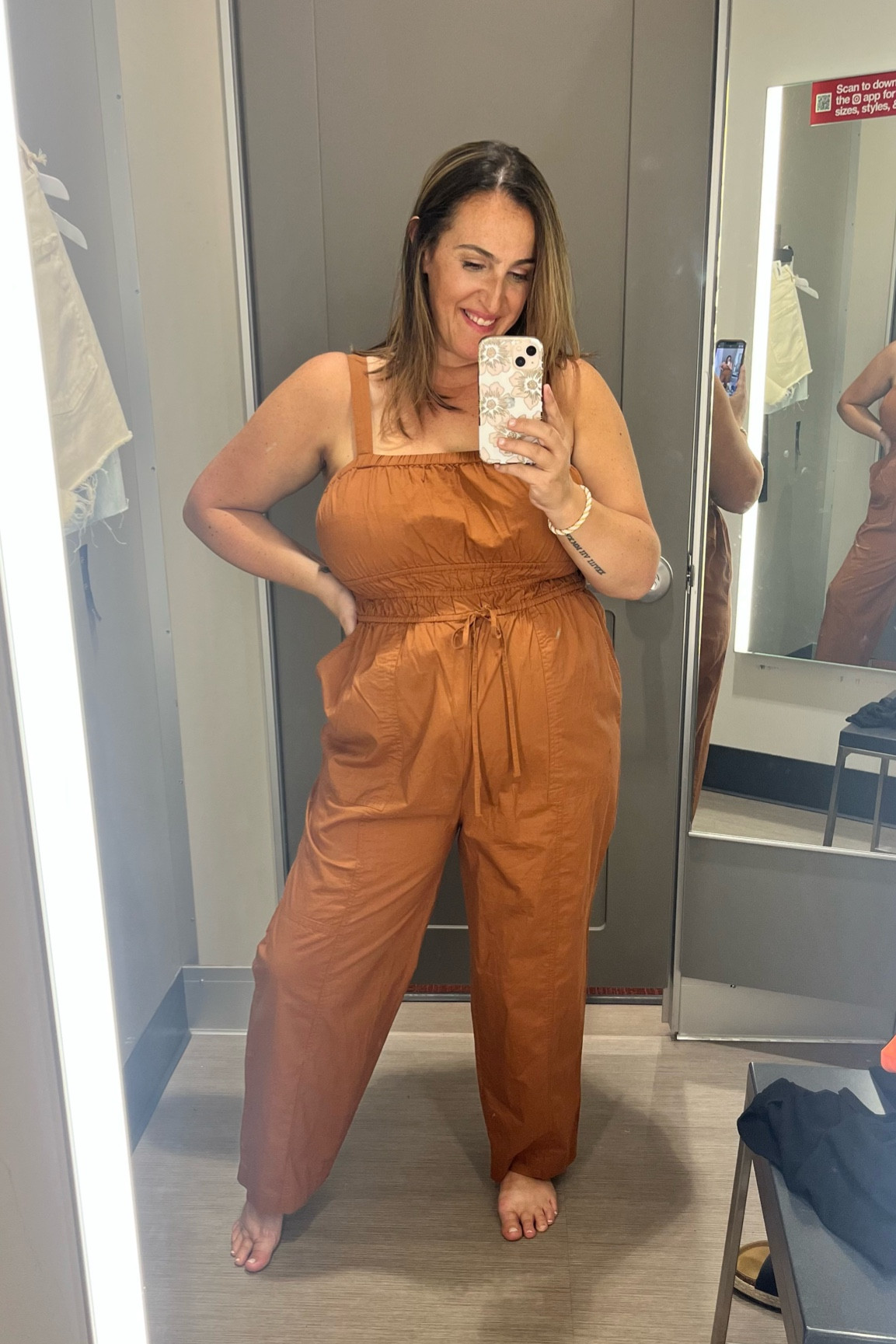 Sleeveless jumpsuit with exposed zipper! Nice and lightweight. Wearing a size L. 

#LTKcurves #LTKsalealert #LTKFind