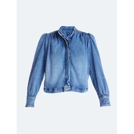 Scoop Women’s Cropped Ruched Jacket, Sizes XS-XXL | Walmart (US)