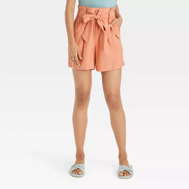 Women's High-Rise Utility Paperbag Shorts - A New Day™ | Target