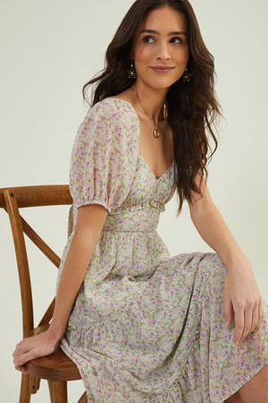 Camryn Double Bow Back Dress in Sage Green | Altar'd State | Altar'd State