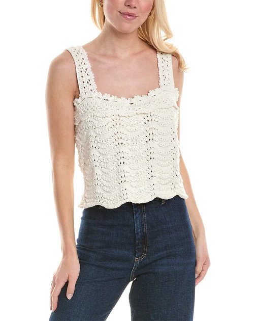 Oscar de la Renta Crocheted Tank | Shop Simon