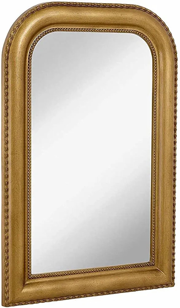 Hamilton Hills 20" x 30" Classic Gold Framed Rich Framed Top Round Corner Mirror - Thick Arched T... | Amazon (US)