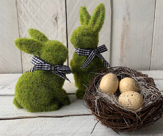 Farmhouse Decor Easter Decor Easter Bunny Bunny Decor Moss | Etsy | Etsy (US)