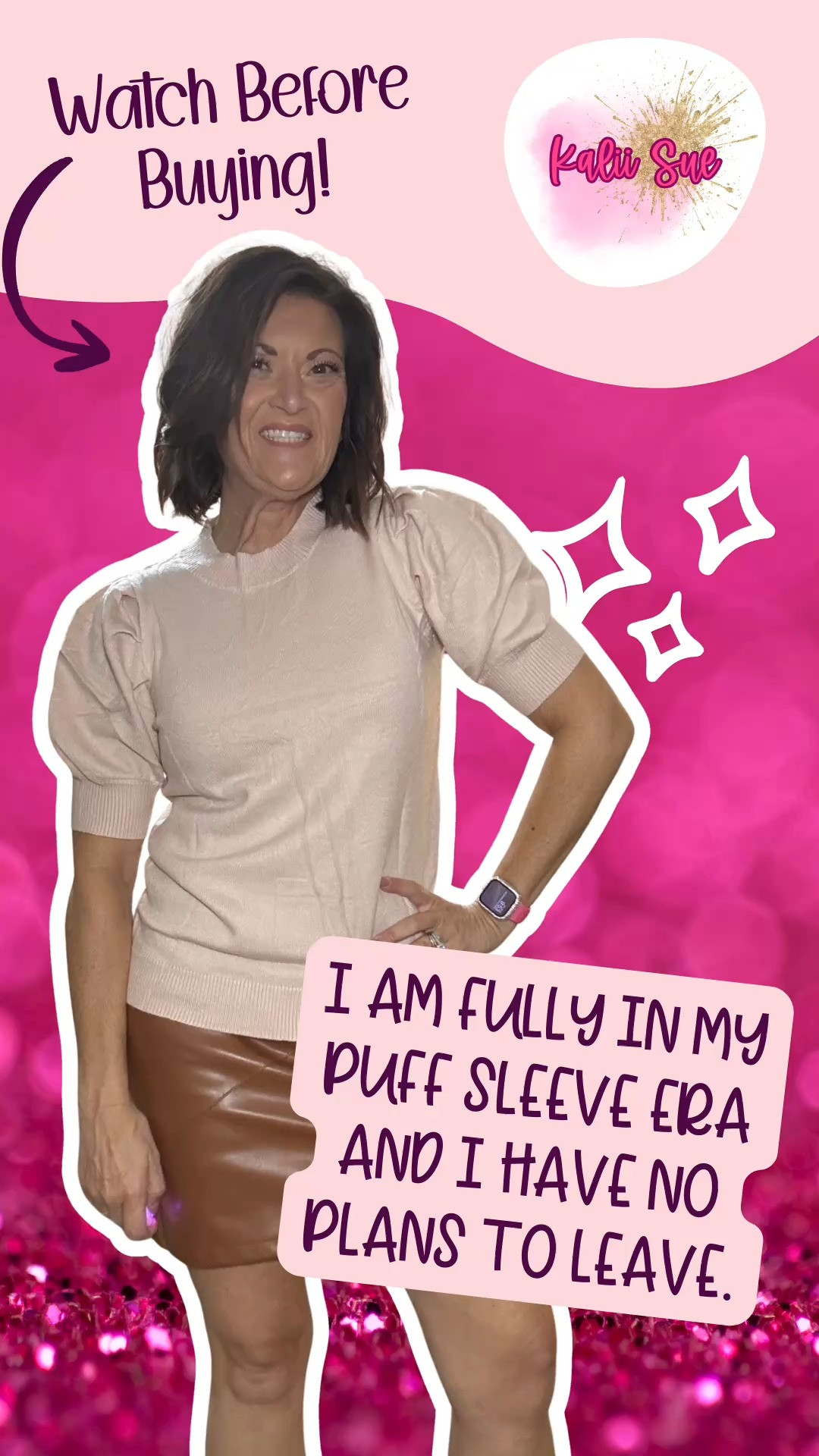 The puff sleeve is having its moment in 2025 and I am fully, completely, unapologetically here for it — and this beige knit puff sleeve sweater top is the reason why I cannot stop talking about it.

Everything about this top works. The lantern short sleeve puff detail adds just the right amount of visual interest without being over the top, the crew neck is clean and classic, and the loose fit is relaxed enough to be comfortable all day but structured enough to look intentional and polished. 

Beige is such a perfect neutral for this silhouette — it lets the sleeve detail do all the talking while still pairing effortlessly with everything from wide leg pants to jeans to skirts.

The knit fabric is soft, lightweight, stretchy, and skin-friendly, which means you can actually wear this all day without thinking about it. It is the kind of top that works for brunch, the office, a night out, or a casual Tuesday — and the puff sleeve makes every single one of those occasions feel a little more special. Spring and summer are about to look so good.  

 