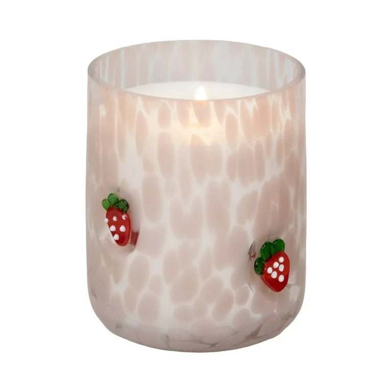 Mainstays 1-Wick Art Glass Scented Jar Candle, Strawberry Breeze, 8.5 oz. | Walmart (US)