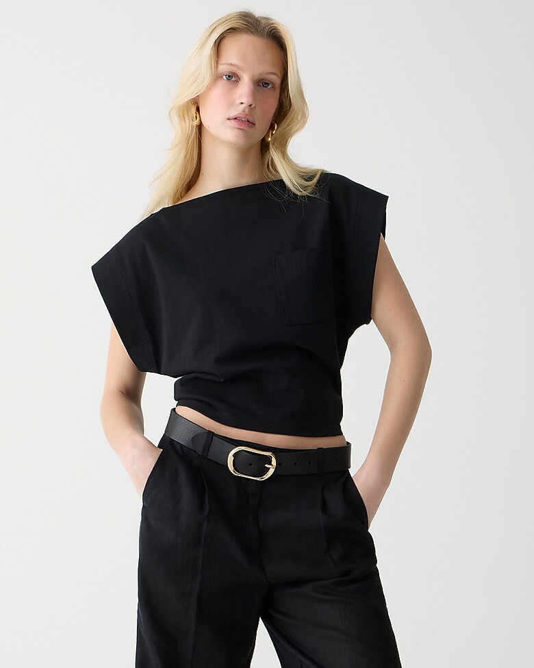 Boatneck muscle T-shirt in mariner cotton | J. Crew US