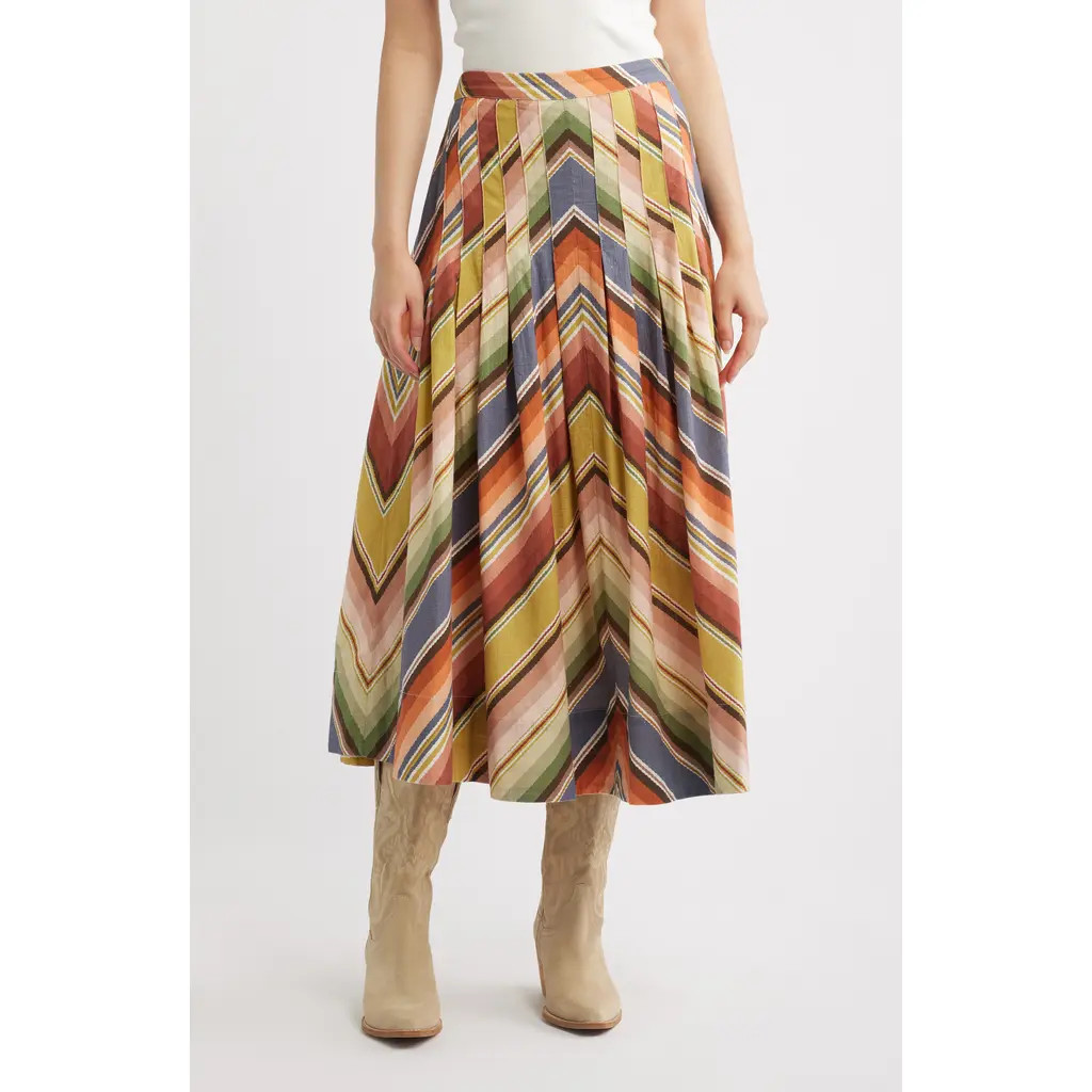 THE GREAT. The Rhythm Maxi Skirt in Davenport Stripe at Nordstrom, Size 1 | Nordstrom