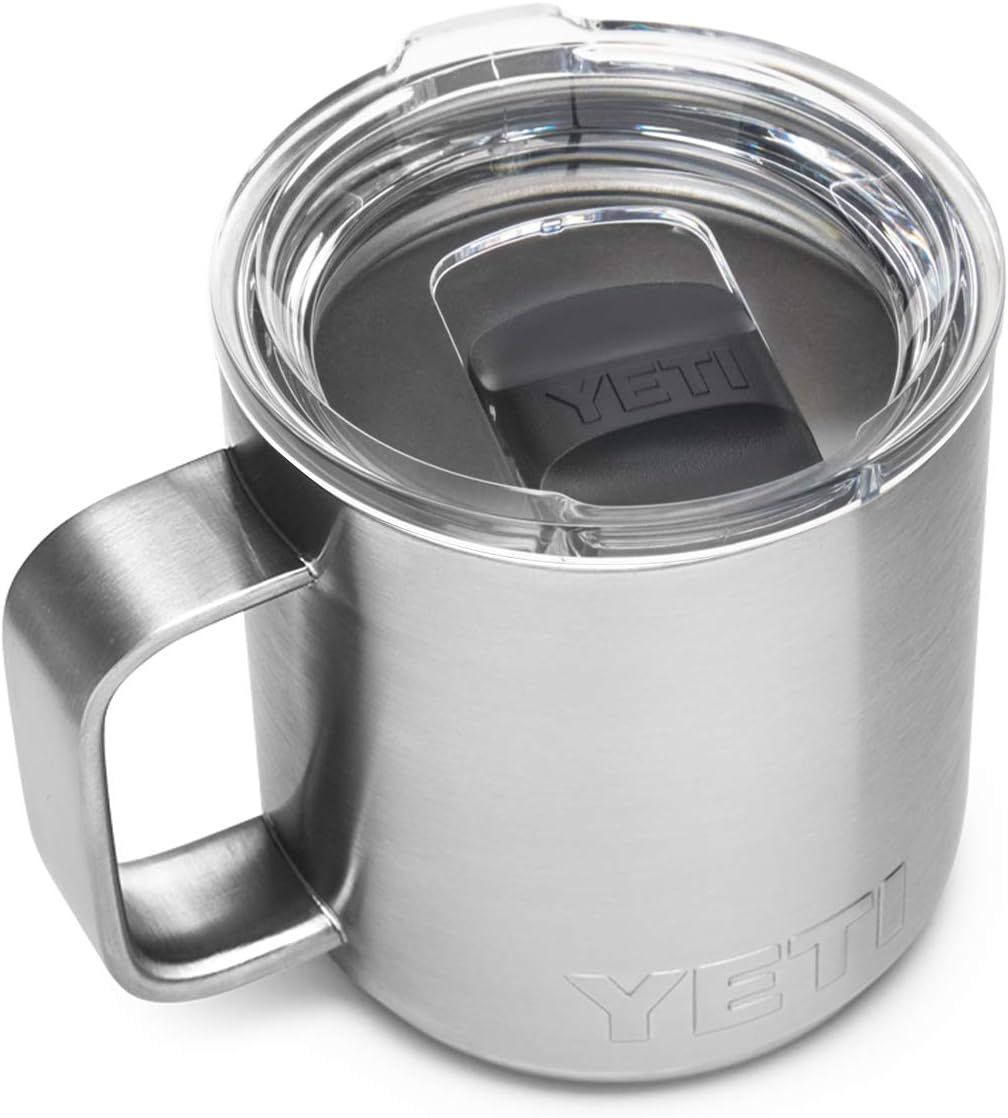 YETI Rambler 10 oz Stackable Mug, Vacuum Insulated, Stainless Steel with MagSlider Lid, Stainless | Amazon (US)