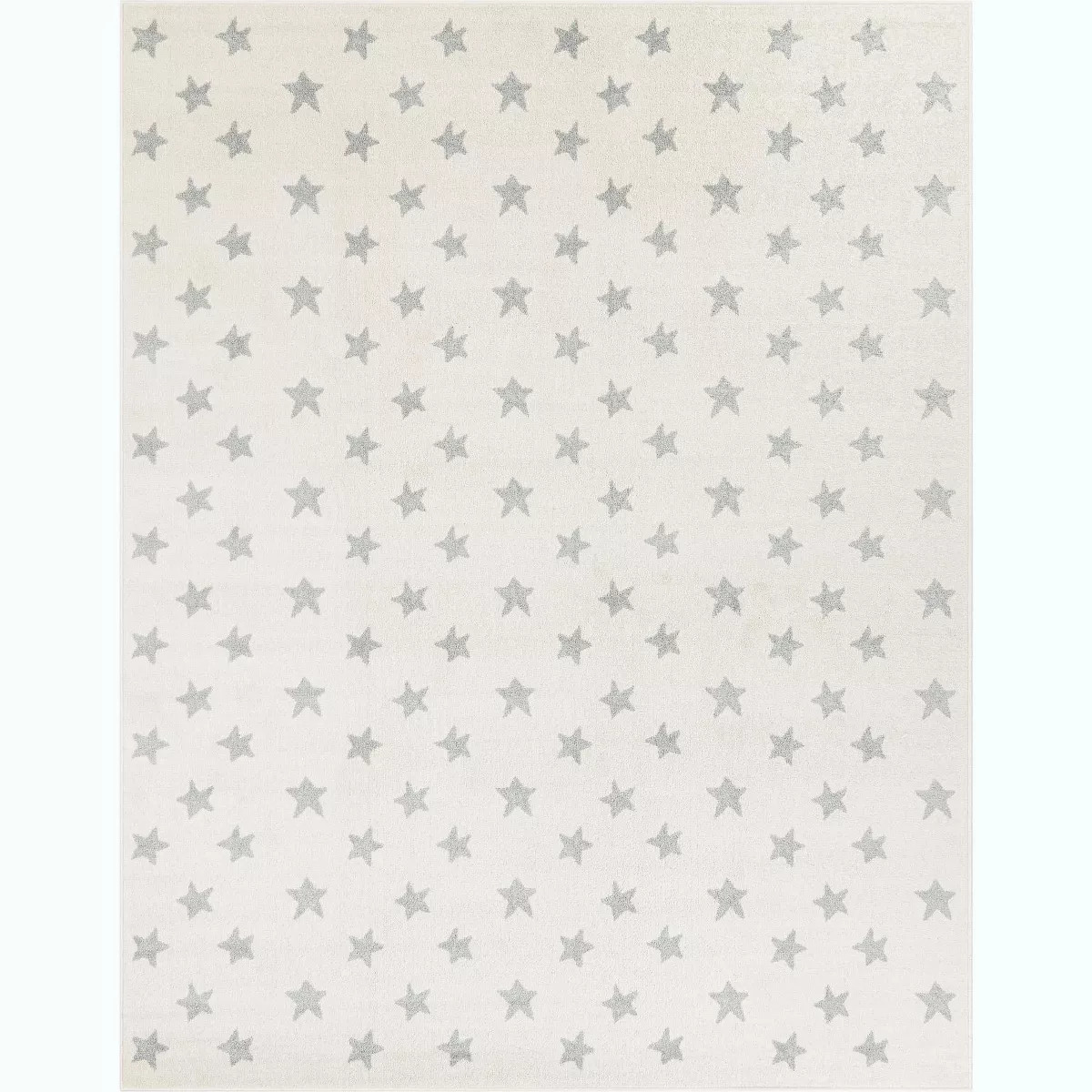 Unique Loom Whimsy Kids Collection Area Rug - Stars (7' 10" x 10' Rectangle Daisy White/Ivory) | Target
