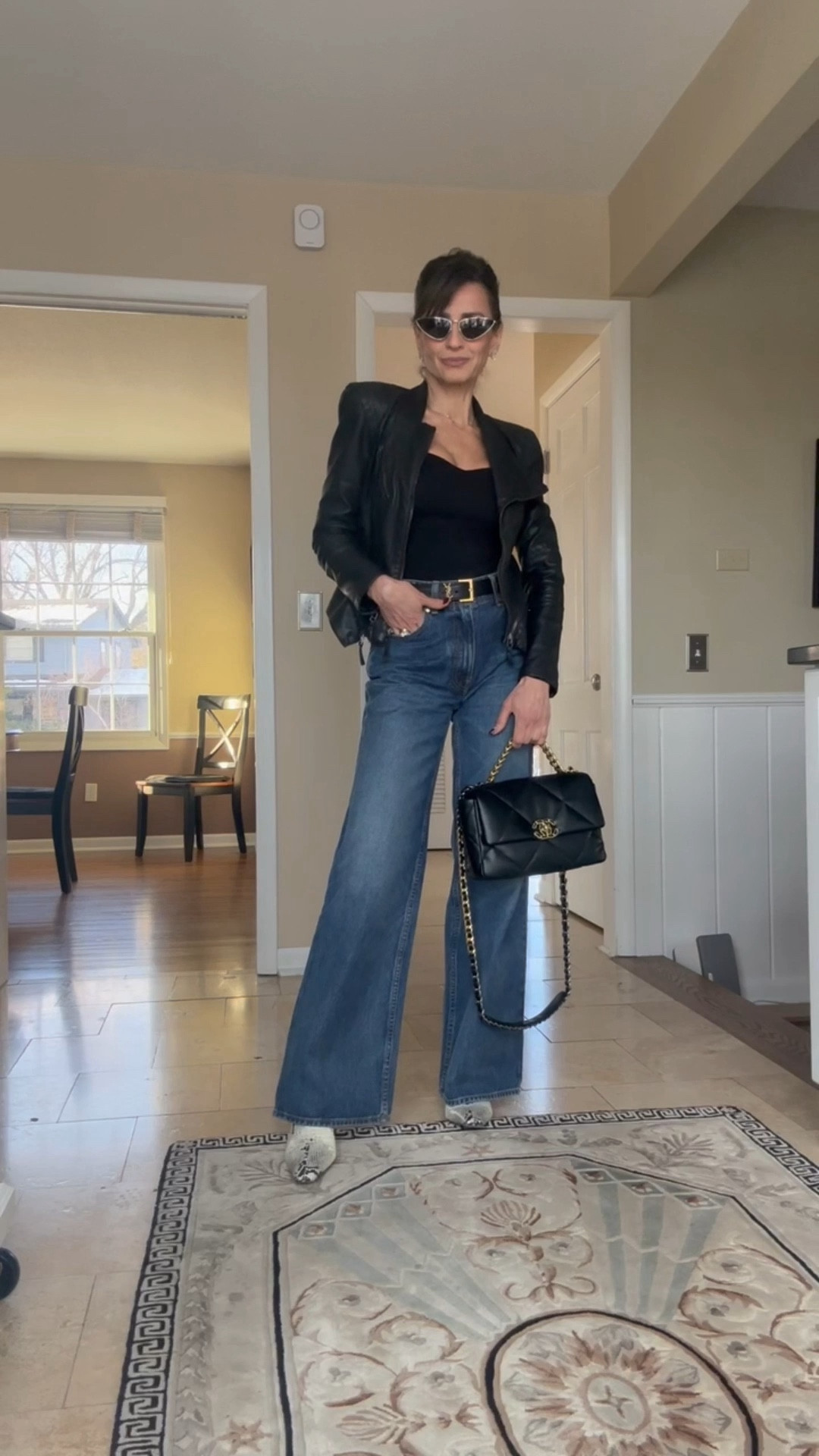 Spring weather look! This is a classic beginning of Spring look! Leather jacket, jeans and boots.

These KHAITE boots are gorgeous and fit true to size. I found a VERY similar one on Amazon for a very affordable price.

Jeans fit true to size. And I linked a similar style for a more affordable price.

My jacket is sold out, so I linked a very similar one!

#LTKstyletip #LTKshoecrush #LTKover40