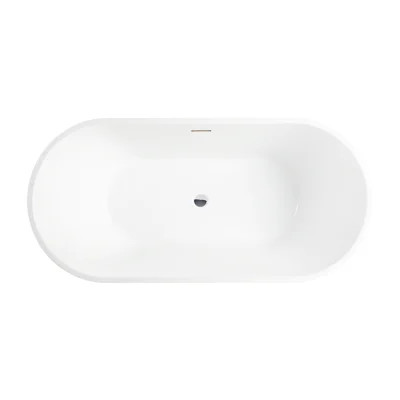 Iris 59" x 29.5" Freestanding Soaking Acrylic Bathtub | Wayfair North America