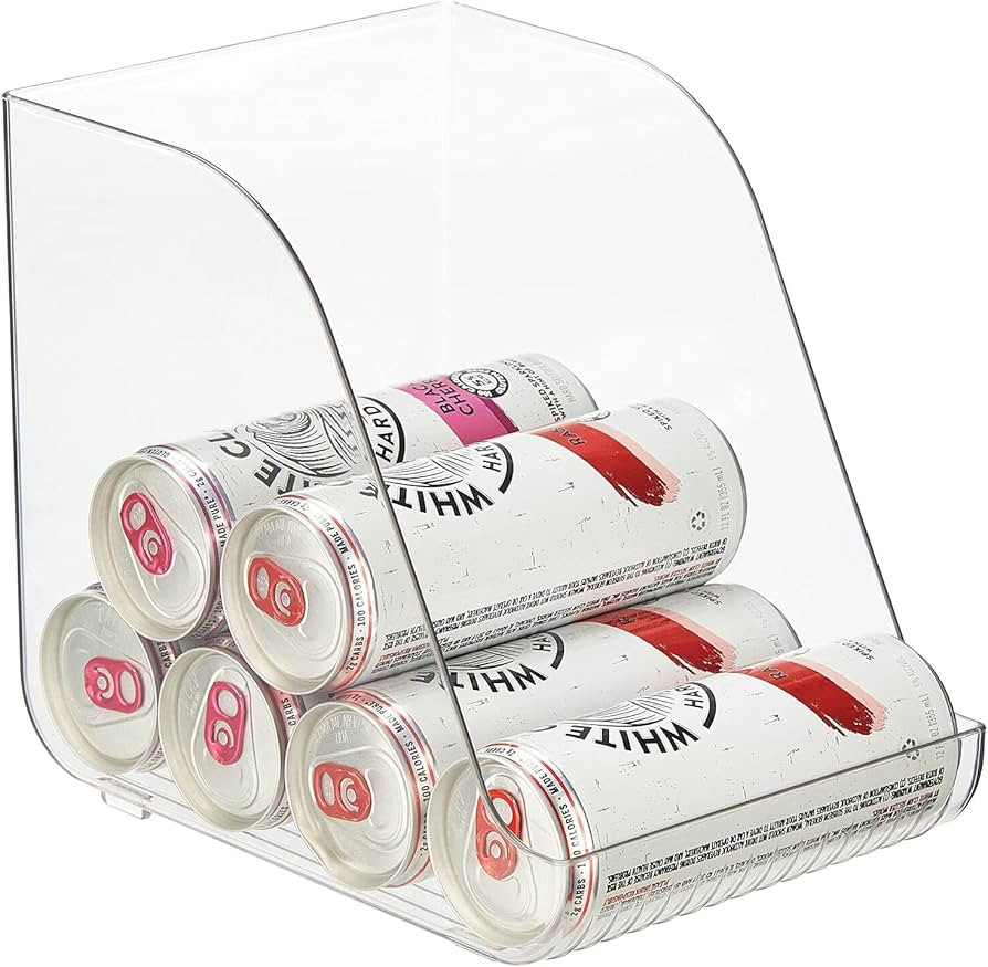 mDesign Compact Plastic Kitchen and Pantry Storage Organizer Bin for Tall Skinny Soda/Pop Cans - ... | Amazon (US)