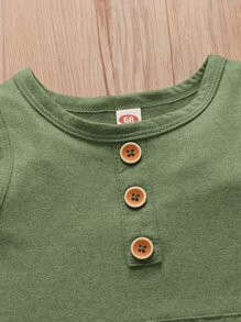 Baby Kangaroo Pocket Fake Button Romper
   SKU: sa2203220250798555      
          (543 Reviews)
... | SHEIN