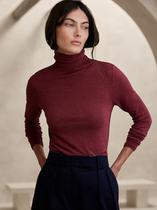 Sabel Wool-Blend Turtleneck T-Shirt | Banana Republic (US)