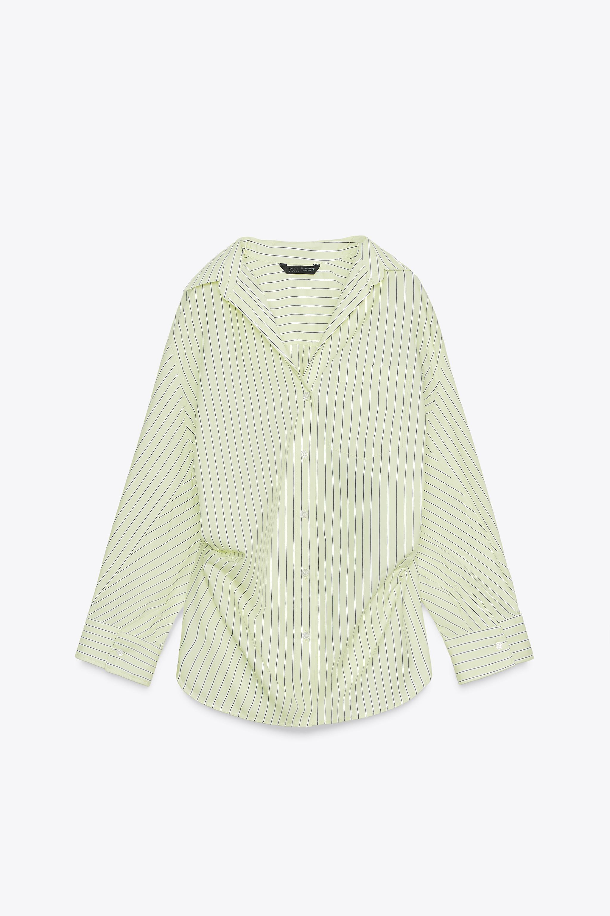 OVERSIZE STRIPED POPLIN SHIRT | Zara US