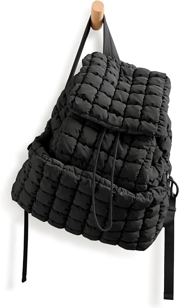 ODODOS Quilted Backpack for Women Lightweight Puffer Hiker Pack Drawstring Padding Travel Gym Bag... | Amazon (US)