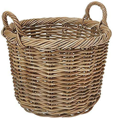 Amazon.com: Kouboo Kobo Rattan Round Planter, Gray Decorative Storage Basket : Patio, Lawn & Gard... | Amazon (US)