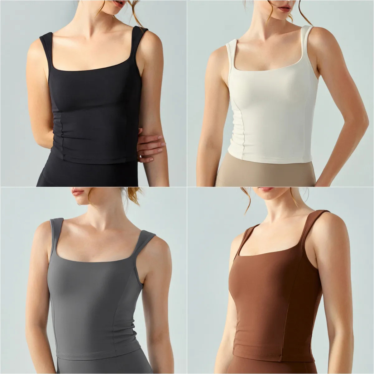 Women Sports Fitness Top Yoga Legging Vest With Chest Pad Size S-XL 26257 | DHGate